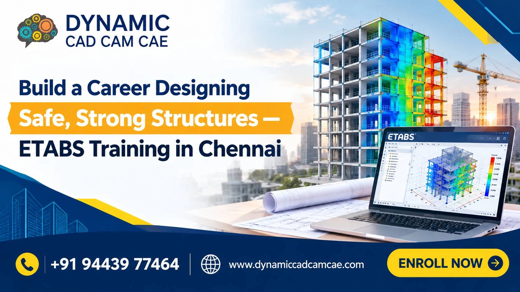 build a career designing safe, strong structures — etabs training in chennai